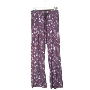 Z Supply Burgundy Floral High Waist Pants Size Large